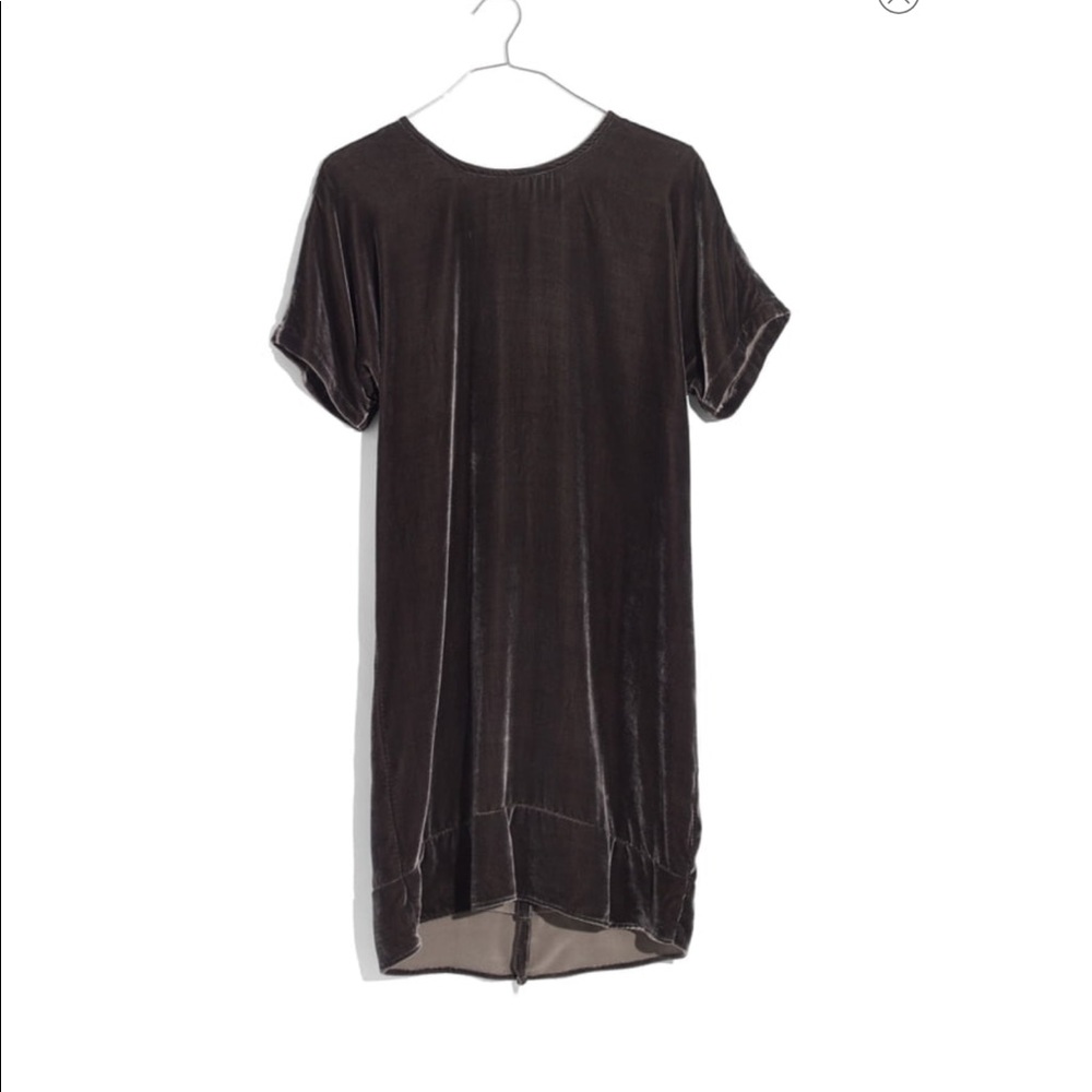 Madewell Velvet Bow Back Shift Dress